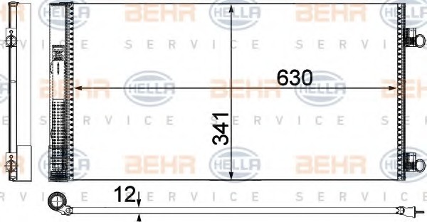 แผงรังผึ้งแอร์ MINI R56-R59 / Condenser, 64539228607