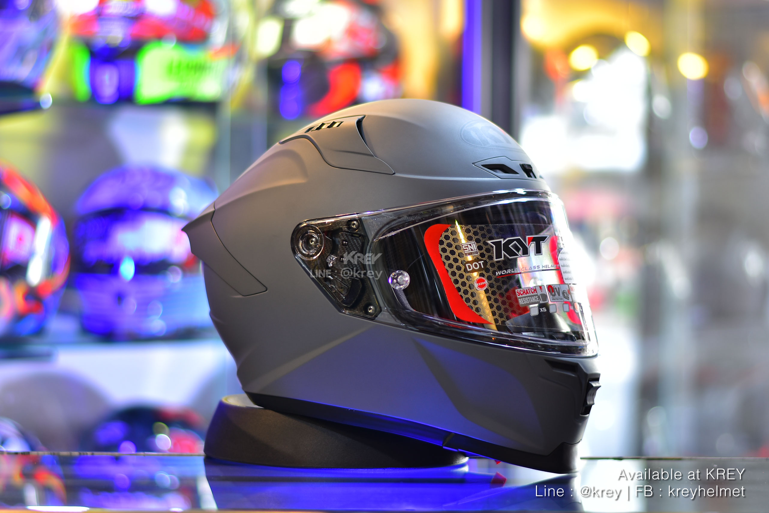 KYT model STRIKER : PLAIN MATT GRL GREY