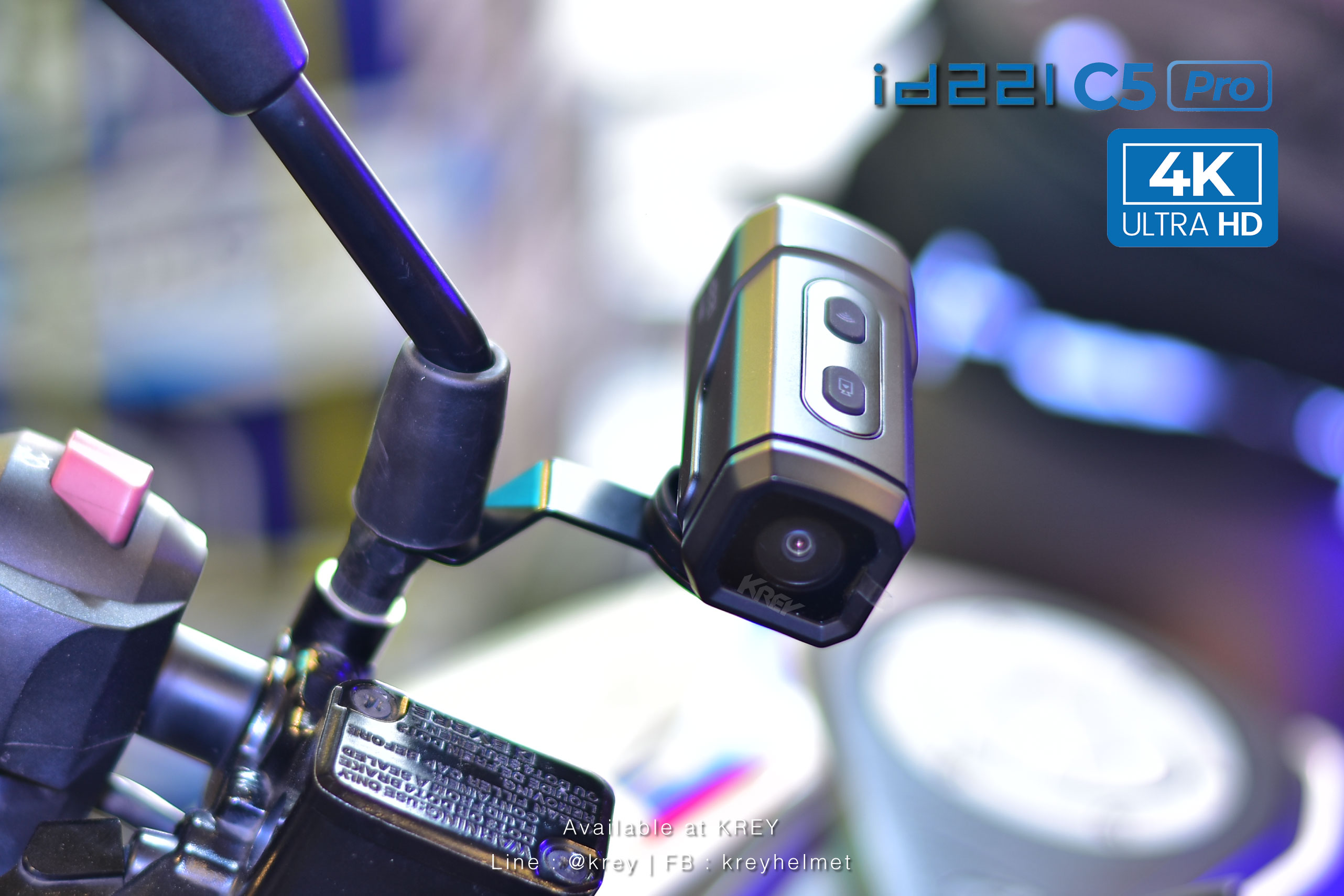 กล้องติดหมวก/รถ id221 รุ่น ACTION C5 Pro