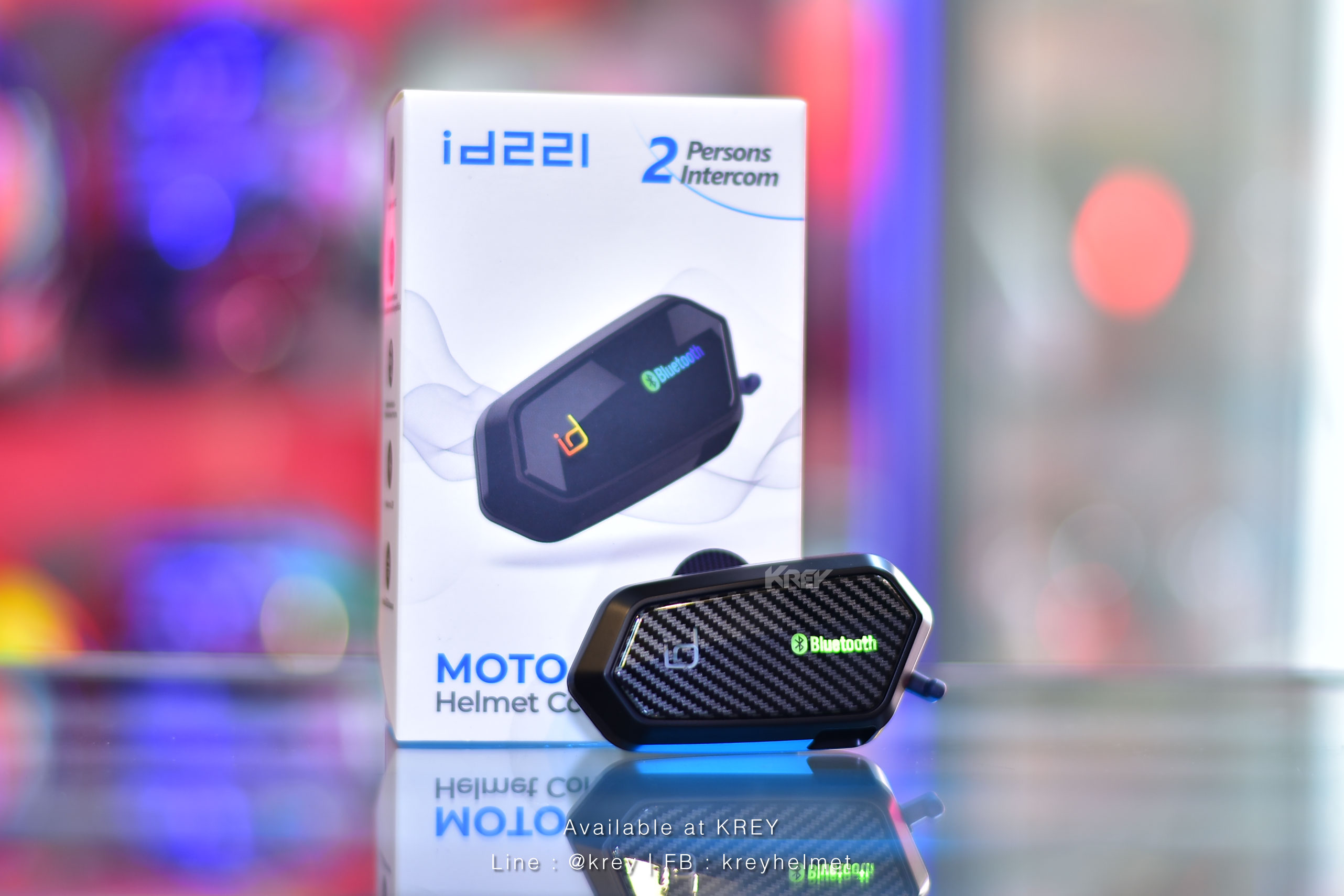 บูลทูธติดหมวก id221 MOTO A2 Pro : Carbon