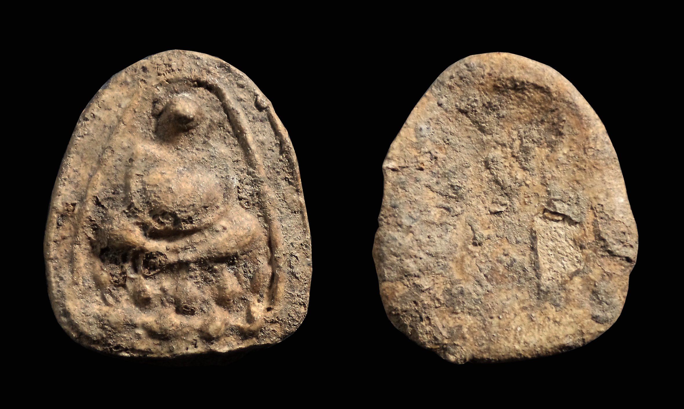 พระสังกัจจายน์ พิมพ์ไม่มีหู กรุวัดเงินคลองเตย กทม.