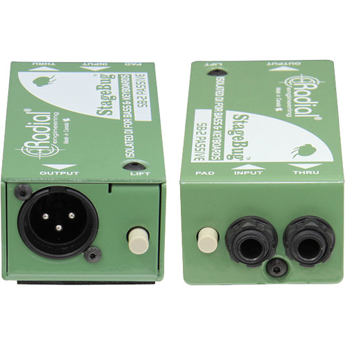 Radial StageBug SB-2 *ของแท้รับประกันศูนย์* Passive Direct Box แพสสีฟไดเร็กต์บ็อก สำหรับเครื่องดนตรี, Hi-Z