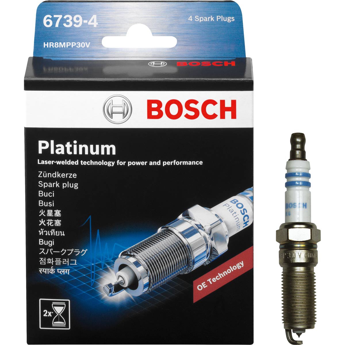หัวเทียน FIESTA 1.6L "BOSCH Platinum" (1ชุด = 4หัว) / Spark Plug, CYFS-12VN4