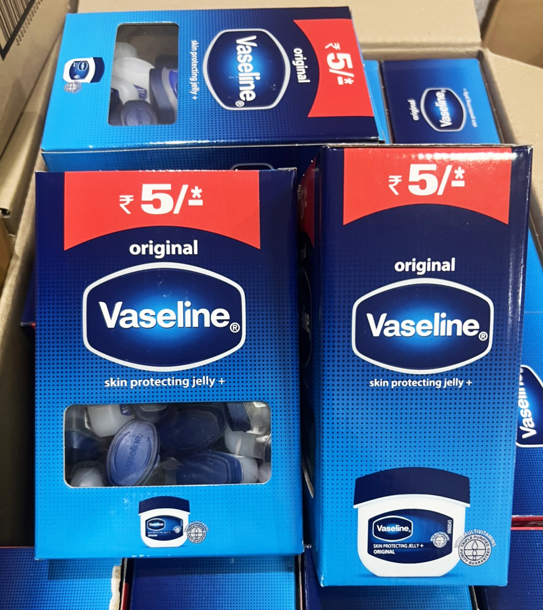 Vaseline Lip Therapy #Original ขนาด 5g. (1กล่อง/บรรจุ48ชิ้น)