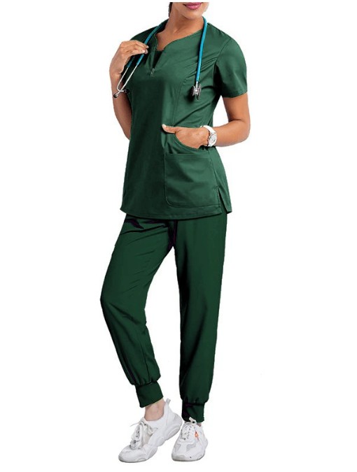 ชุดหมอผ่าตัดทันตแพทย์ ชุดพยาบาลโรงพยาบาลซักง่ายแห้งเร็ว ชุดทำงานคลินิก