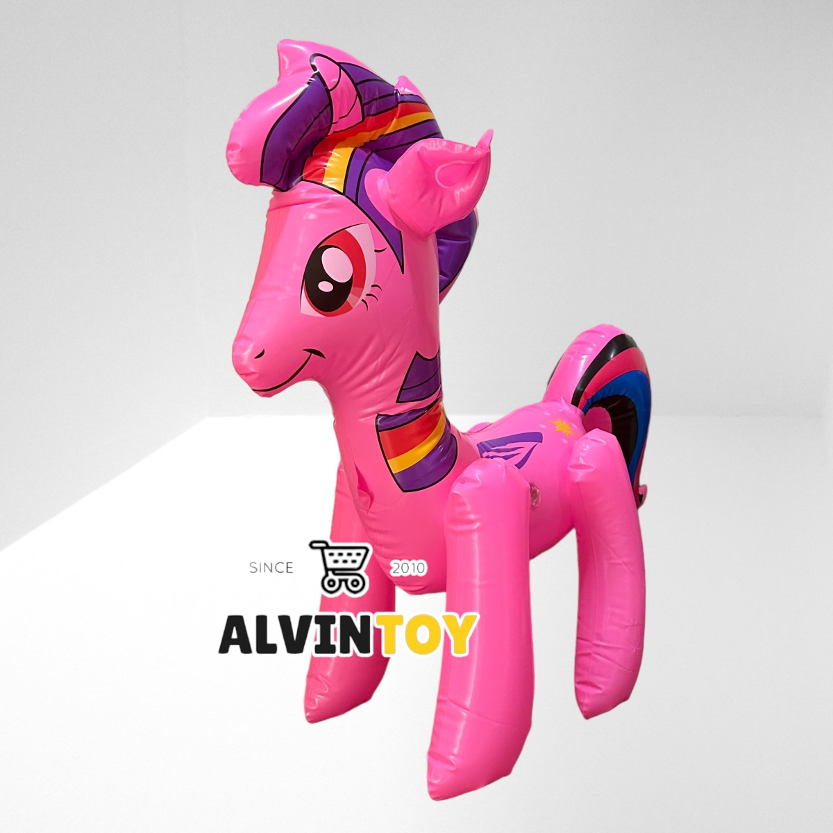 ตุ๊กตาม้าโพนี่เป่าลม สูบลม ของเด็กเล่น ขนาดความสูง 65 ซม ส่งเร็ว พร้อมส่งจากกทม.