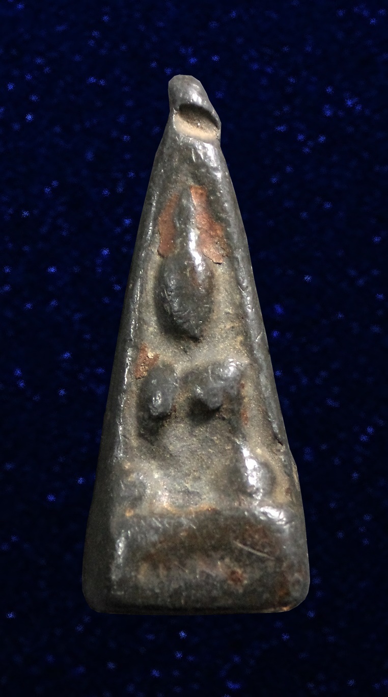 หล่อโบราณ พระพุทธ เนื้อตะกั่ว หลวงพ่อดำ วัดกุฏิ ปราจีนบุรี