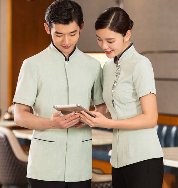 ชุดพนักงานเสริฟ ชุดพนักงานร้านอาหารจีน โรงแรม รีสอร์ท