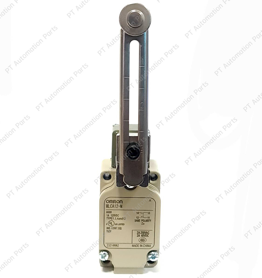 ลิมิตสวิตช์ OMRON WLCA12-N Two-circuit Limit Switch Adjustable roller lever 10A 250V, NO/NC, IP67, SPST ชนิดสองวงจร คันโยกลูกกลิ้งปรับได้