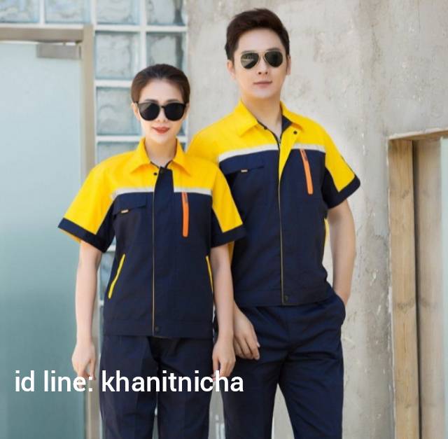 ชุดช่างช่าง ชุดช่างวิศวกรรมไฟฟ้า ชุดช่างกลโรงงาน ยูนิฟอร์มช่าง มีแถบสะท้อนแสง