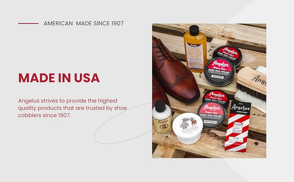 Angelus Neutral Leather Lustre Cream 4oz .ผลิตภัณฑ์ทำความสะอาดเครื่องหนัง made in U.S.A