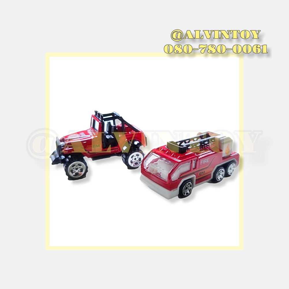 โมเดลรถเหล็ก Die Cast โมเดลรถเหล็ก Die Cast รถดับเพลิง รถทหาร รถตำรวจ เรือ ชุด 5 คัน