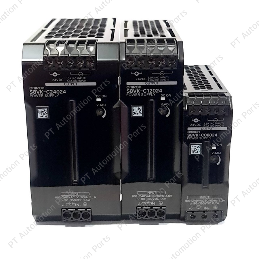 สวิตชิ่งเพาเวอร์ซัพพลาย OMRON S8VK-C Switching Power Supply 24VDC S8VK-C06024 S8VK-C12024 S8VK-C24024 S8VK-C48024 60W/120W/240W/480W 2.5A/5A/10A/20A แบบยึดรางปีกนก Din Rail Mount
