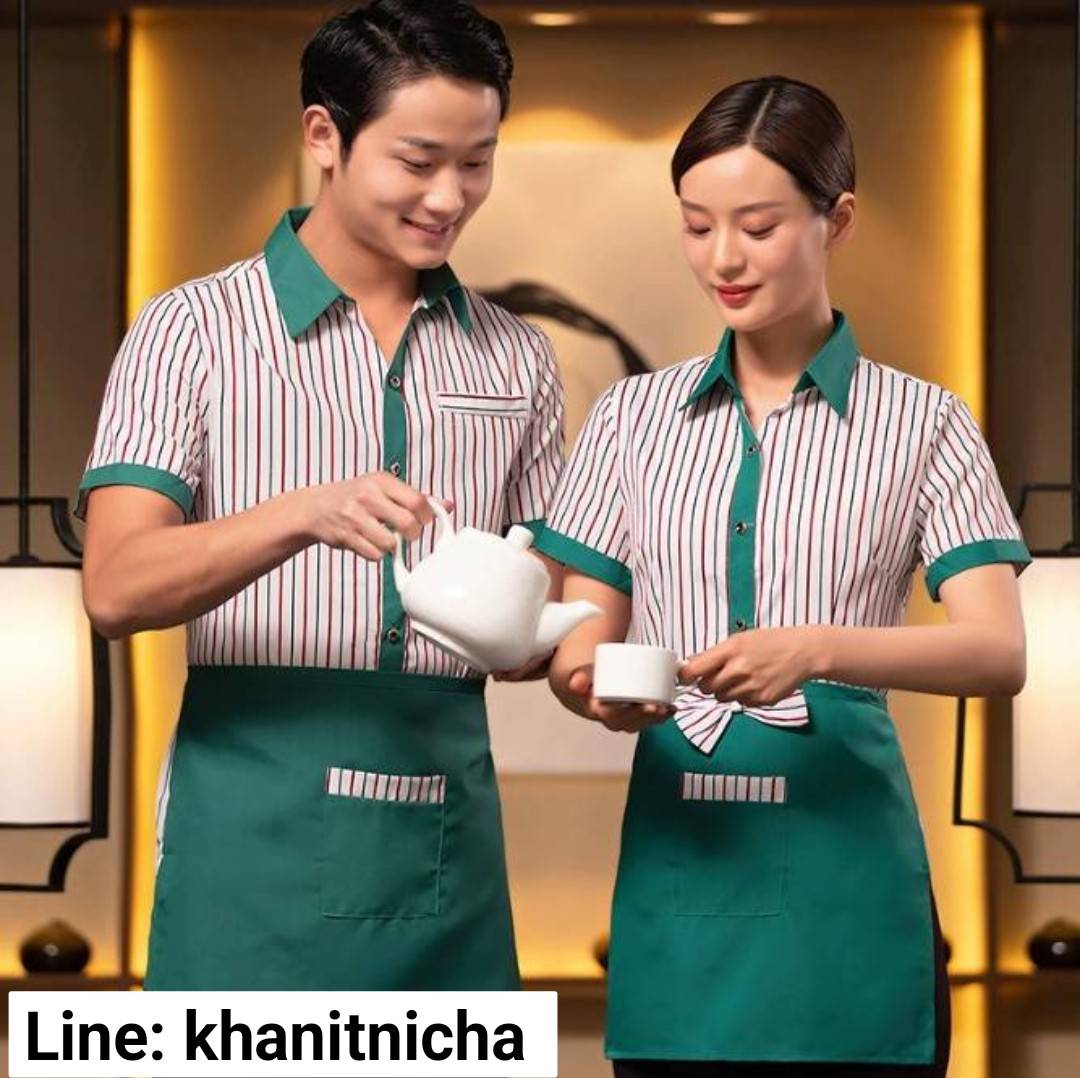 ชุดพนักงานร้านอาหาร ชุดพนักงานเสริฟ ชุดพนักงานบริการ