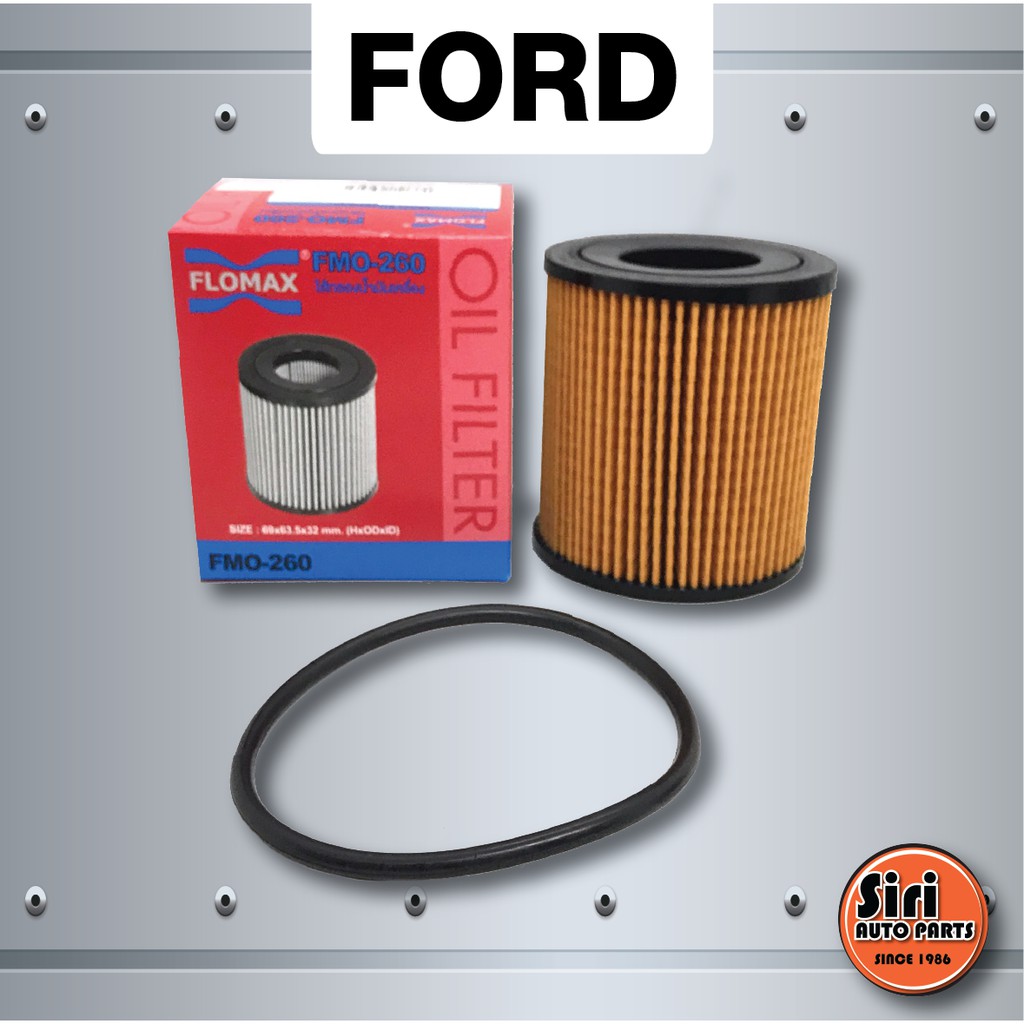 กรองเครื่อง, ไส้ กรอง น้ำมันเครื่อง, ไส้กรองน้ำมันเครื่อง Ford Ranger 2.2 /3.2 ,FORD T6,Everest Duratorqe 12 ,BT50 PRO 2.2 (FLOMAX FMO-260 / FM0-260))