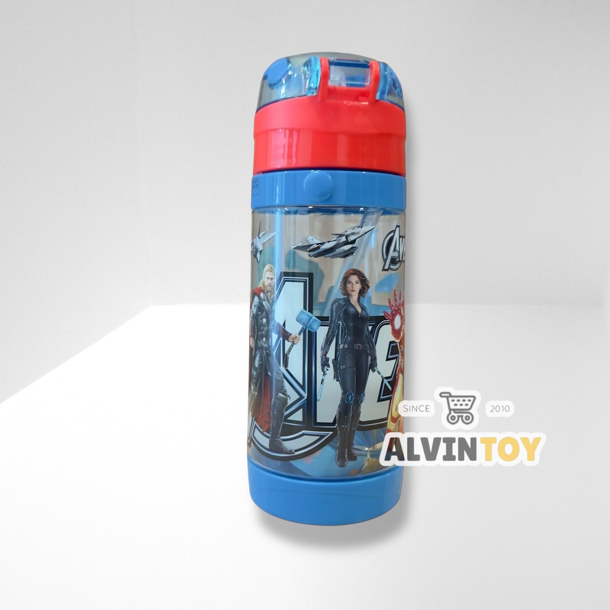 กระติกน้ำเด็ก อเวนเจอร์ มีหลอดดูด 500 ml ขนาด 7x20 cm.