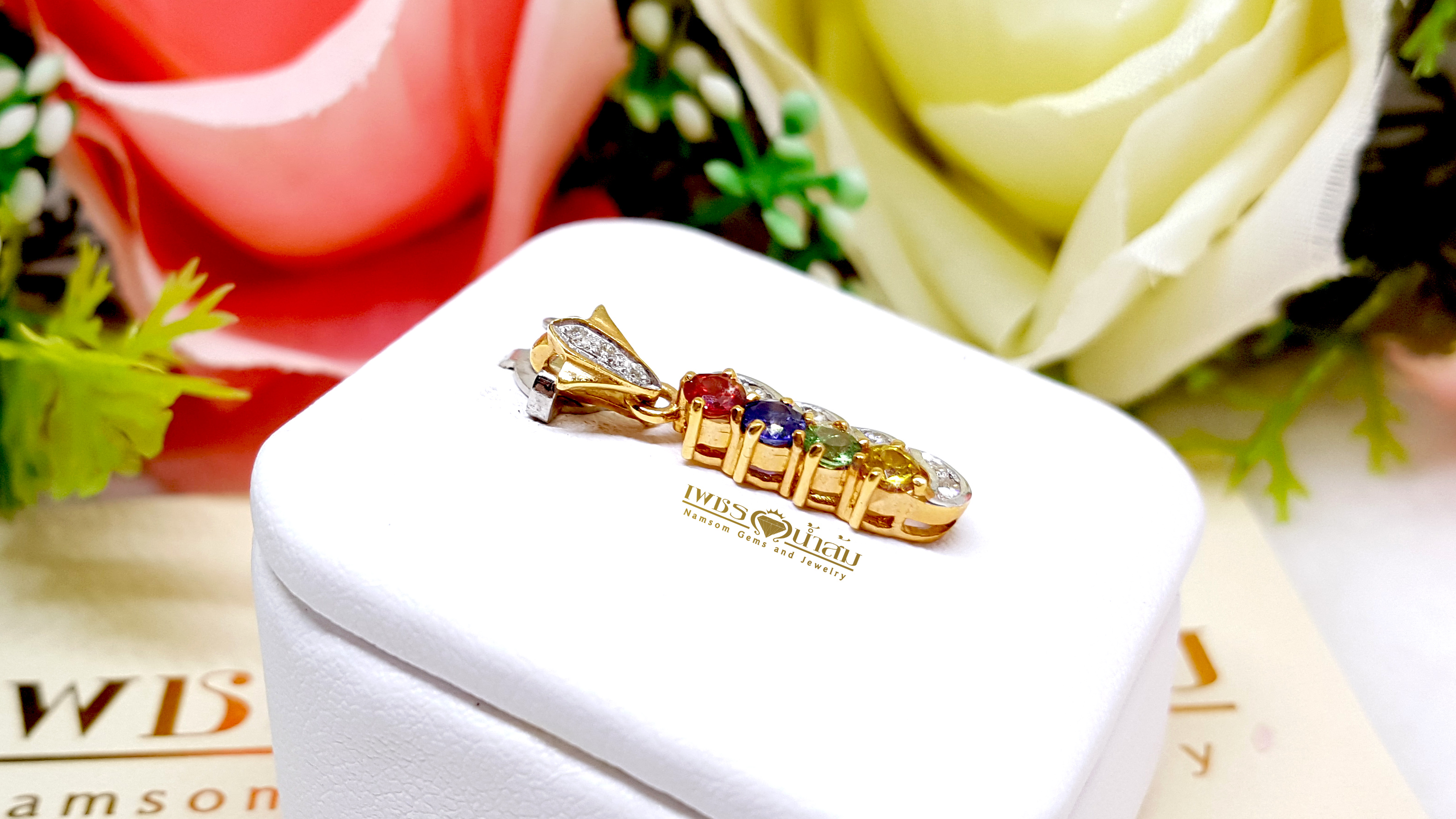 จี้พลอยแท้ Fancy Sapphire ทับทิม ไพลิน ซาร์โวไรท์ บุษราคัม