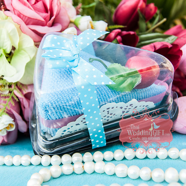 เค้กผ้าขนหนู สามเหลี่ยม คละสี