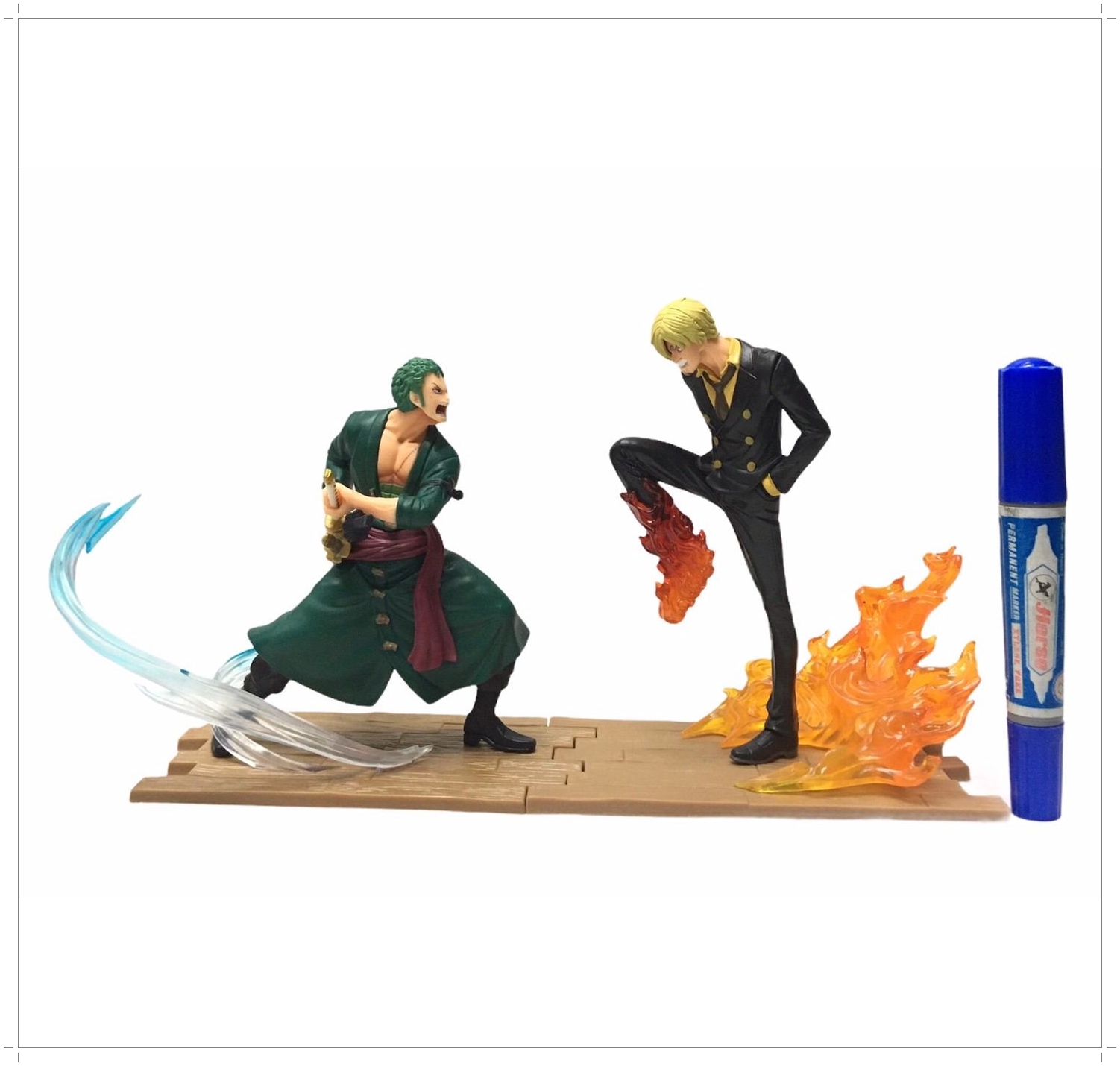 ฟิกเกอร์ One Piece Roronoa Zoro - โรโรโนอา โซโล / Sanji - ซันจิ ขนาดความสูง 15 cm. ผลิตจาก PVC คุณภาพดี