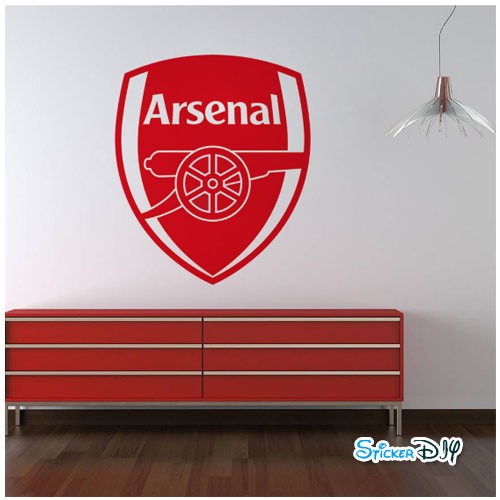 Vinyl wall sticker สติ๊กเกอร์ติดผนัง Arsenal FC (กว้าง58cm.xสูง68cm.)