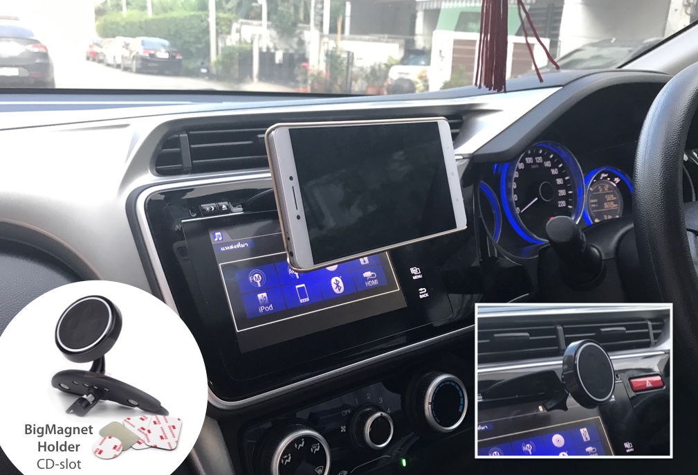 Big Magnet Set CDslot | แม่เหล็กใหญ่ ที่วางมือถือในรถเสียบช่องซีดี