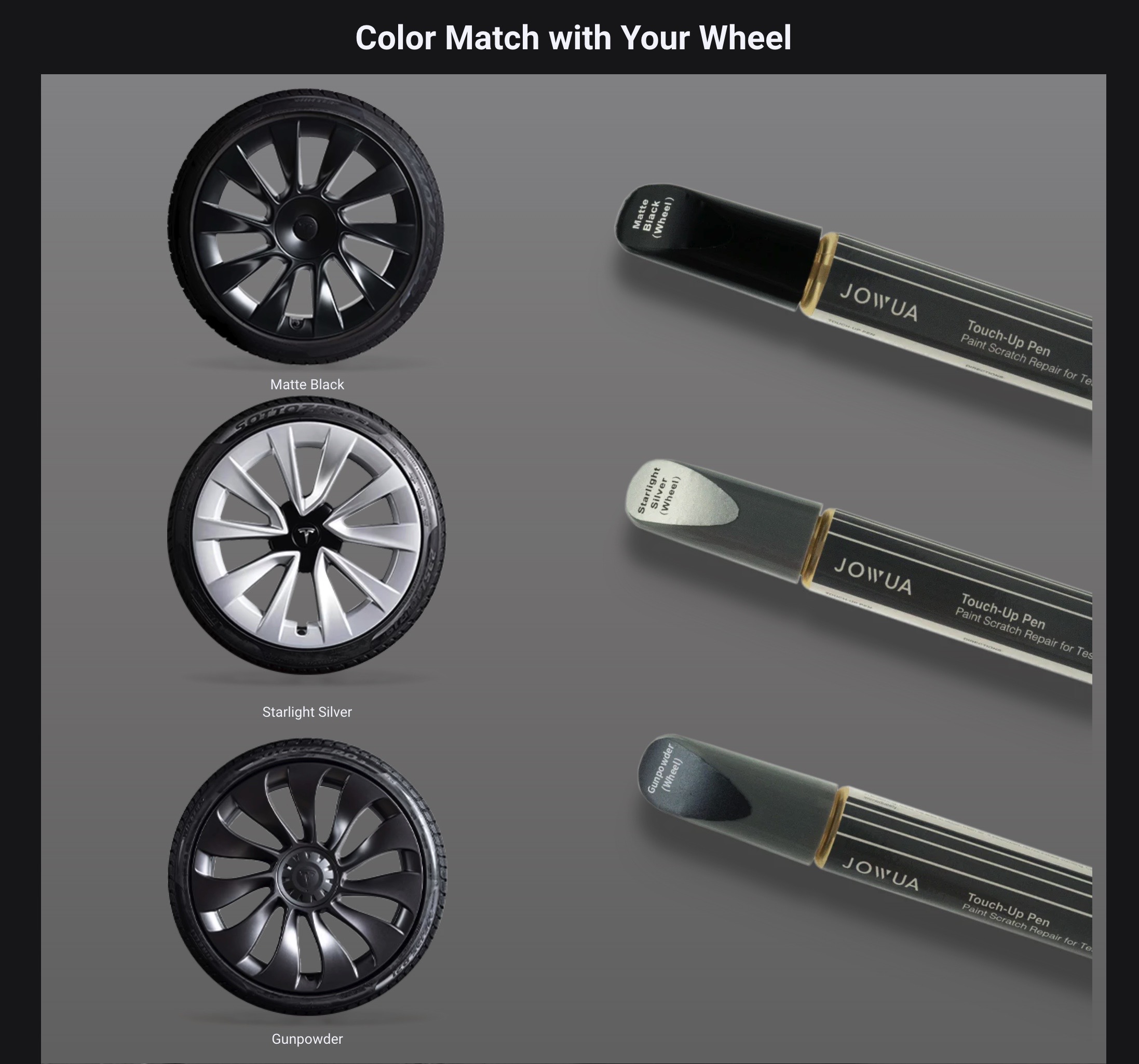 Jowua Touch-up Paint for Tesla Model 3 Model Y Model Y Juniper Model 3 High land