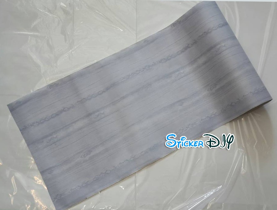 (หน้ากว้าง45cm.xยาว10m.)Wallpaper sticker วอลเปเปอร์แบบกาวในตัว ลายไม้เรียบสไตล์A สีเทาม่วง