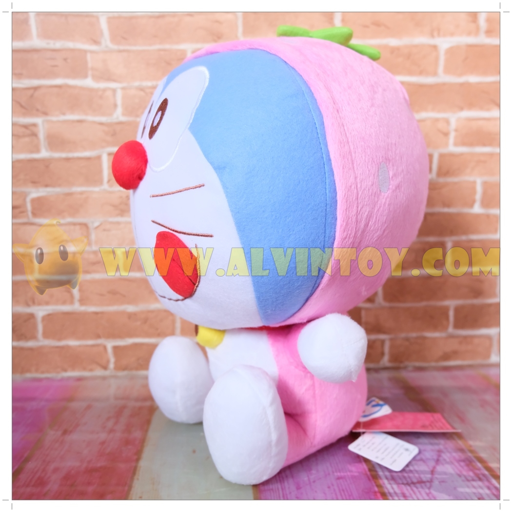 ตุ๊กตา โดราเอม่อน ชุดสตอเบอรี่ 12 นิ้ว