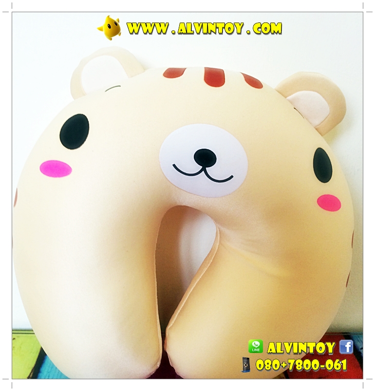 หมอนรองคอตัวยู ลายหมีขาว