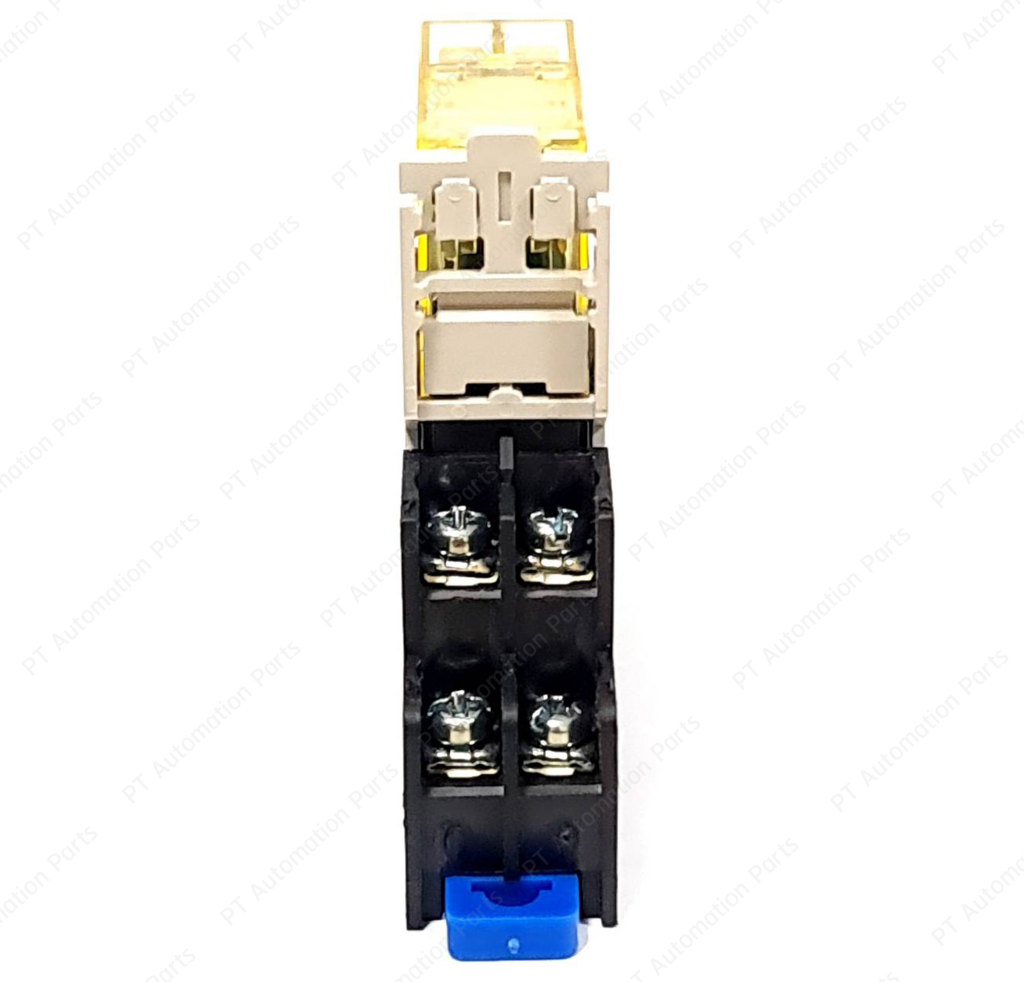 (แพ็ค/10ชุด) รีเลย์พร้อมซ็อกเก็ต IDEC RJ2S-CD-D24 SJ2S-05B Slim Power Relay 24VDC 8A 2 คอนแทค 8ขา Relay with Socket 8-pins built-in Diode