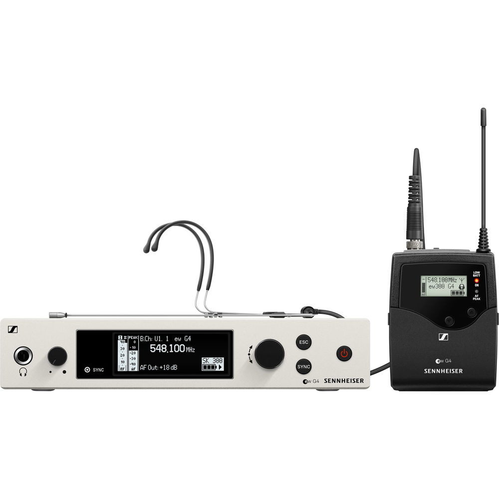 Sennheiser EW 300 G4-Headmic1-TH ไมค์ไร้สายแบบคาดศีรษะ, 12 Ch., ระยะ 100 ม. (คลื่น UHF 748.2 - 757.8 MHz กสทช.) รับประกัน 1 ปี