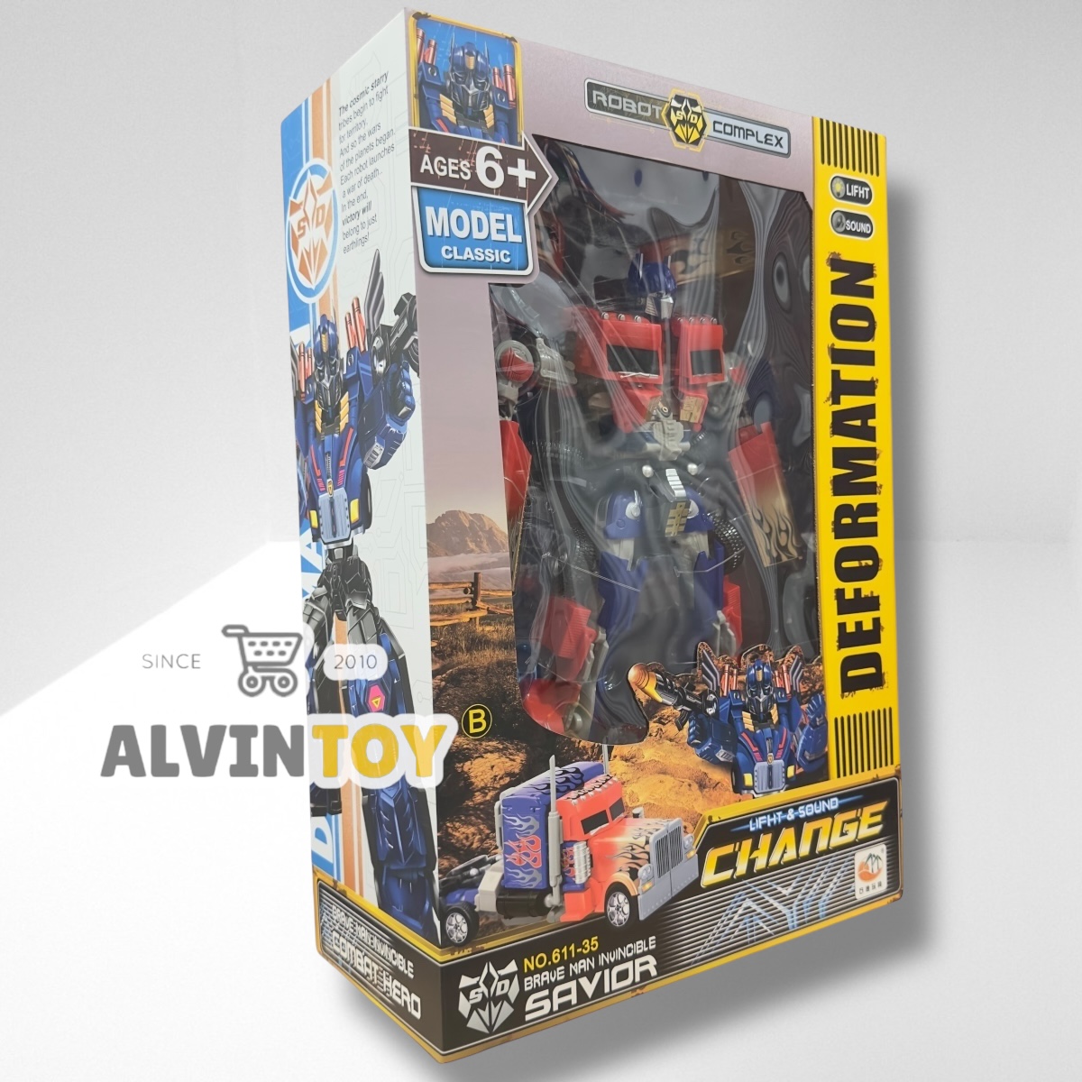 หุ่นยนต์ Optimas Transformer ขนาดความสูง 35 cm. (ตัวใหญ่) ขนาดกล่อง 48x33x15