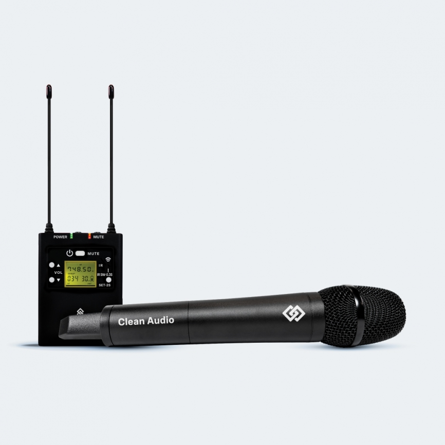 CLEAN AUDIO CA-3 *ของแท้รับประกัน 2ปี* ชุดไมโครโฟนไร้สายแบบถือ Wireless Handheld Microphone Set