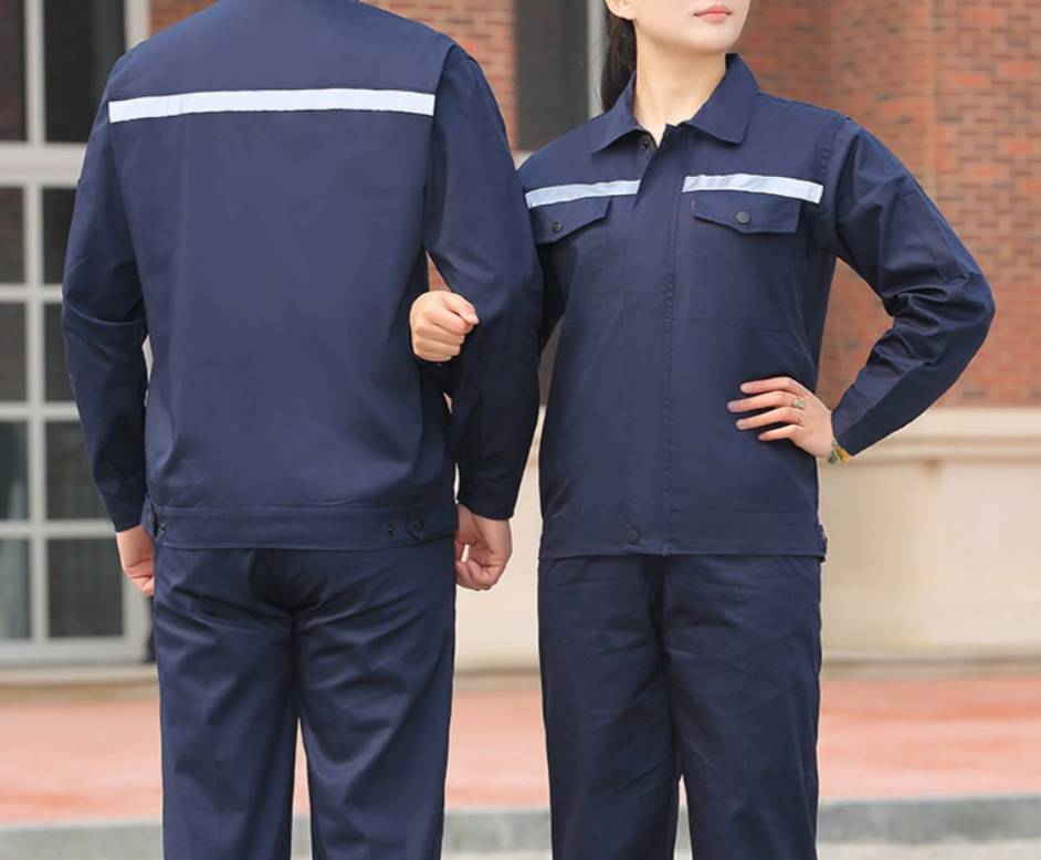 ชุดช่าง ยูนิฟอร์มช่าง ชุดช่างกลโรงงาน ช่างไฟฟ้า สีกรม สีฟ้า สีแดง สีเทา สีส้ม