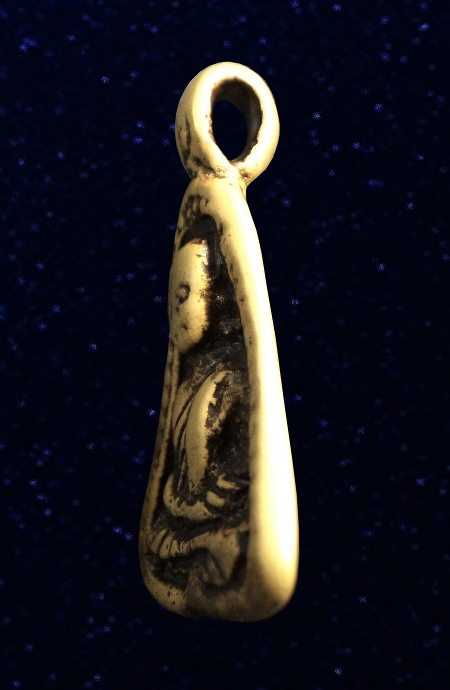 หลวงพ่อเงิน วัดบางคลาน เหรียญหล่อจอบใหญ่ ชายเดี่ยว