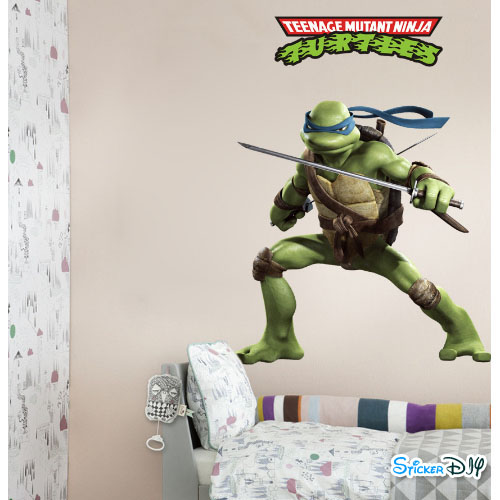 Wall Sticker สติ๊กเกอร์ติดผนัง 3D Ninja Turtles (กว้าง65cm.xสูง85cm)