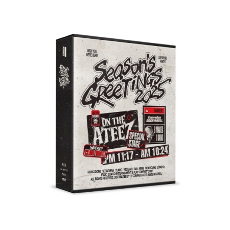 ( Pre-Order ) ATEEZ SEASON'S GREETINGS 2025 มี Poster ภายใน Set ** สั่งเกิน 1 ชิ้นบวกค่าส่งเพิ่มชิ้นละ 20 บาท เนื่องจากสินค้าหนัก ** จำนวนจำกัด ** วางจำหน่าย 19 / 12 / 2024