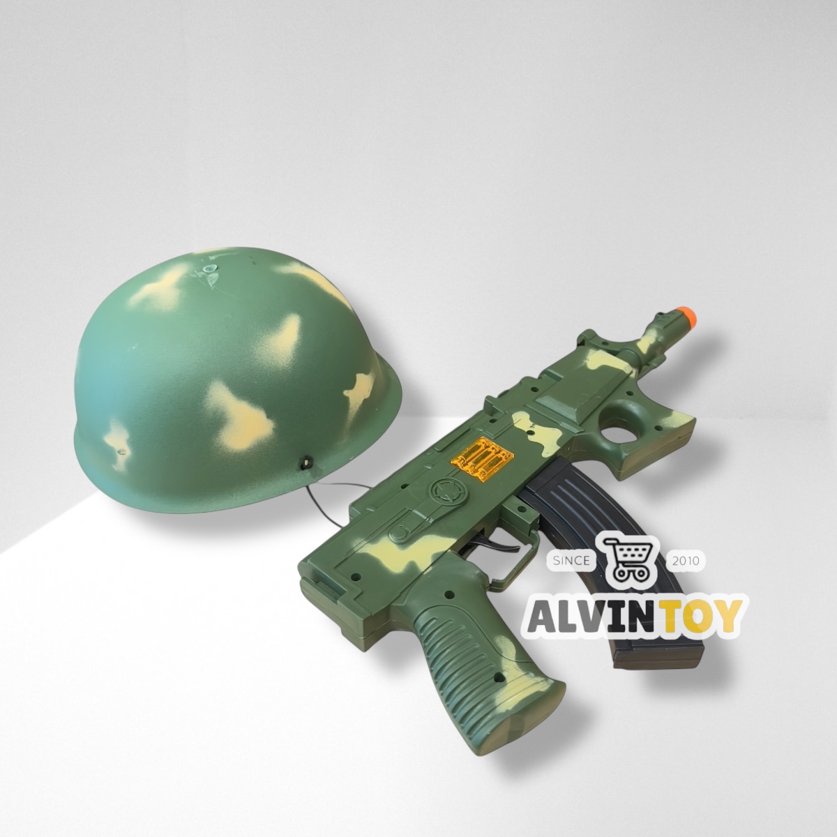 ปืน ปืนของเล่น ของเล่นปืนทหาร พร้อมหมวก ของเล่นเด็ก ปืนมีไฟ ปืนของเล่นแรงๆ ปืนของเล่นเท่ๆ