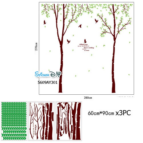 BigSize AY Transparent Wall Sticker สติ๊กเกอร์ติดผนัง When your eyes says (กว้าง280cm.xสูง270cm.)