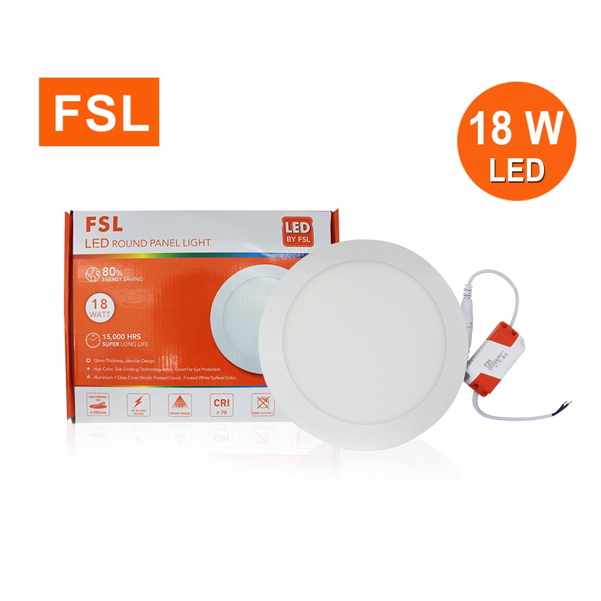 ดาวน์ไลท์ LED 8" 18W Day แสงขาว