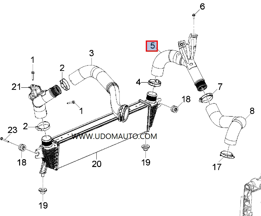 ท่อเข้าอินเตอร์คูลเลอร์ CHEVROLET COLORADO โคโรลาโด ปี2012 /GMแท้
