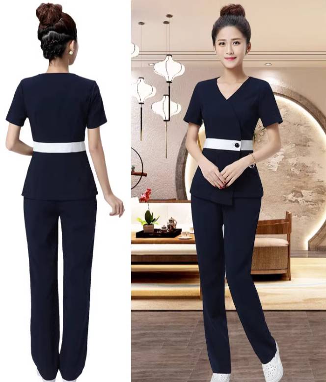 ชุดพนักงานนวดสปา ชุดพนักงานคลินิกความงาม ชุดพนักงานต้อนรับ