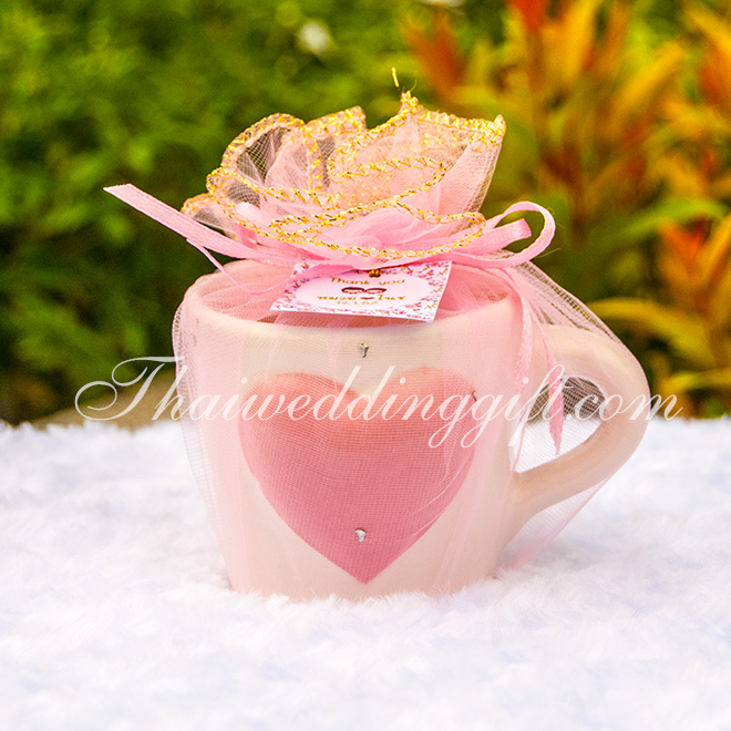 แก้วกาแฟคาปู หัวใจนูน 2 ด้าน แพ็คถุงฟูกากเพชร