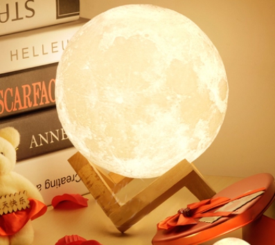 โคมไฟดวงจันทร์ table lamp โคมไฟตั้งโต๊ะแบบชาร์จ ปรับความสว่าง2ระดับ ขนาด12CM.