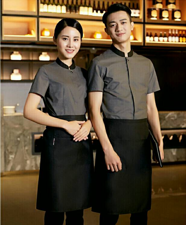 ชุดพนักงานร้านชาบูชิ ชุดพนักงานร้านอาหาร ชุดพนักงานต้อนรับ