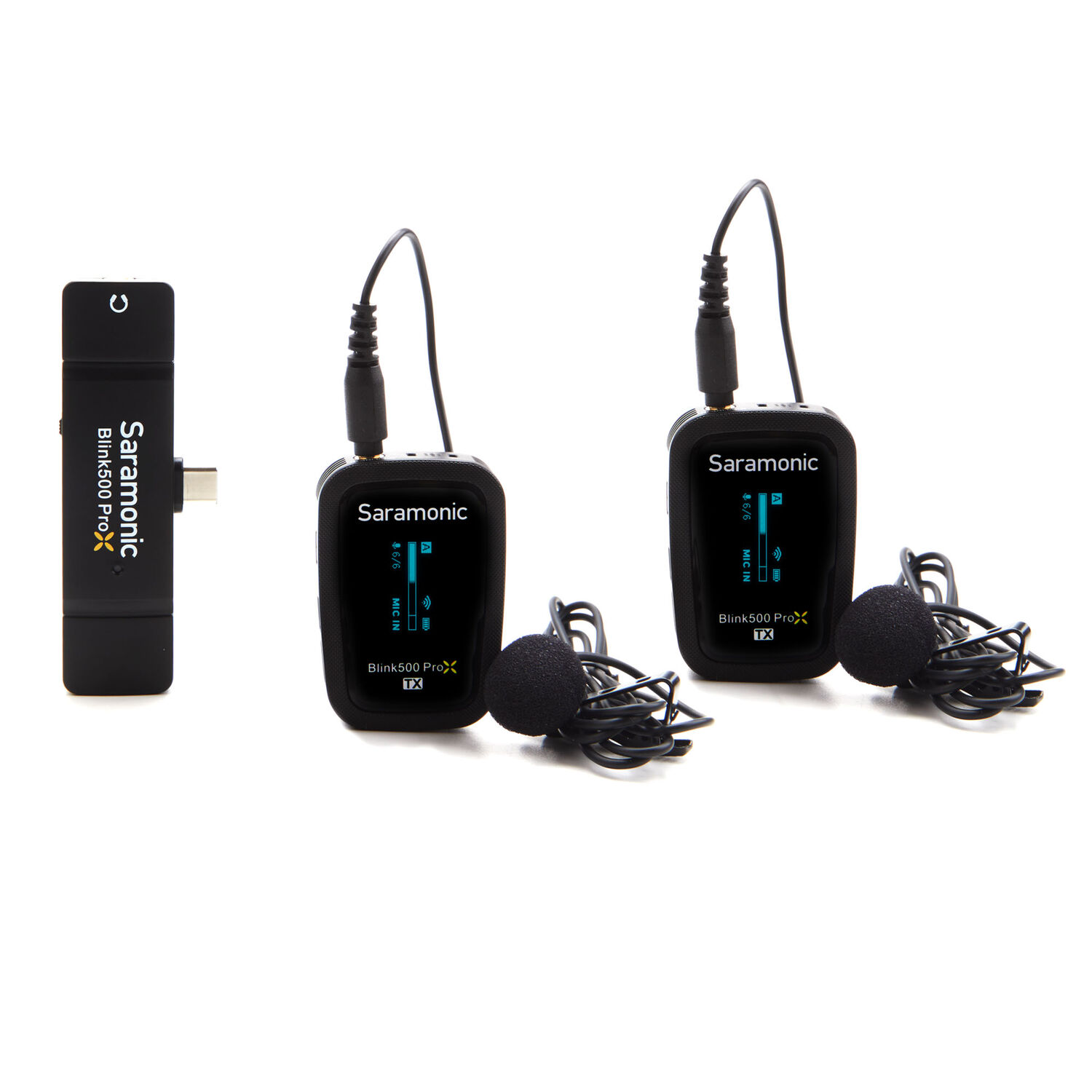 Saramonic Blink500 ProX B6 *ของแท้รับประกัน 2ปี* ไมค์ไร้สายหนีบปกเสื้อ 2 Person (USB-C) Digital Wireless Lavalier Microphone System
