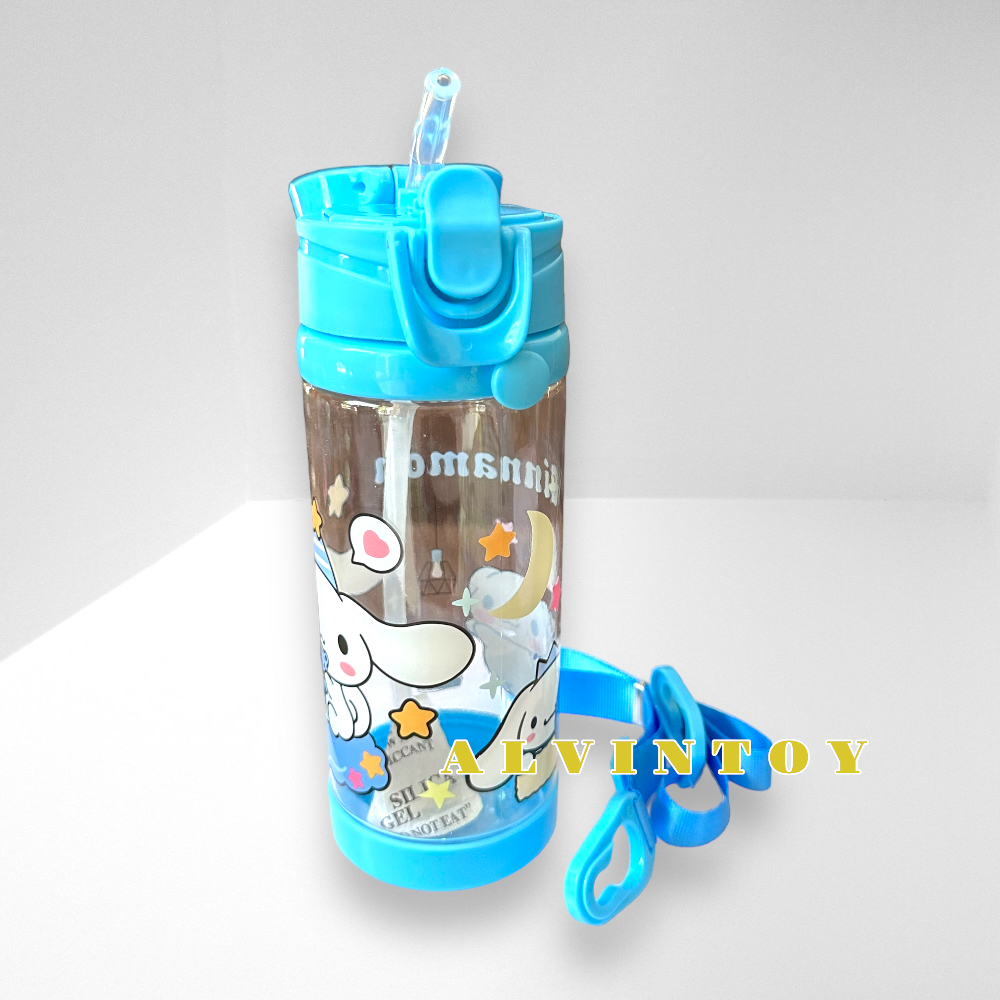 กระติกน้ำเด็ก ชินนาม่อน มีหลอดดูด 500 ml ขนาด 7x20 cm.