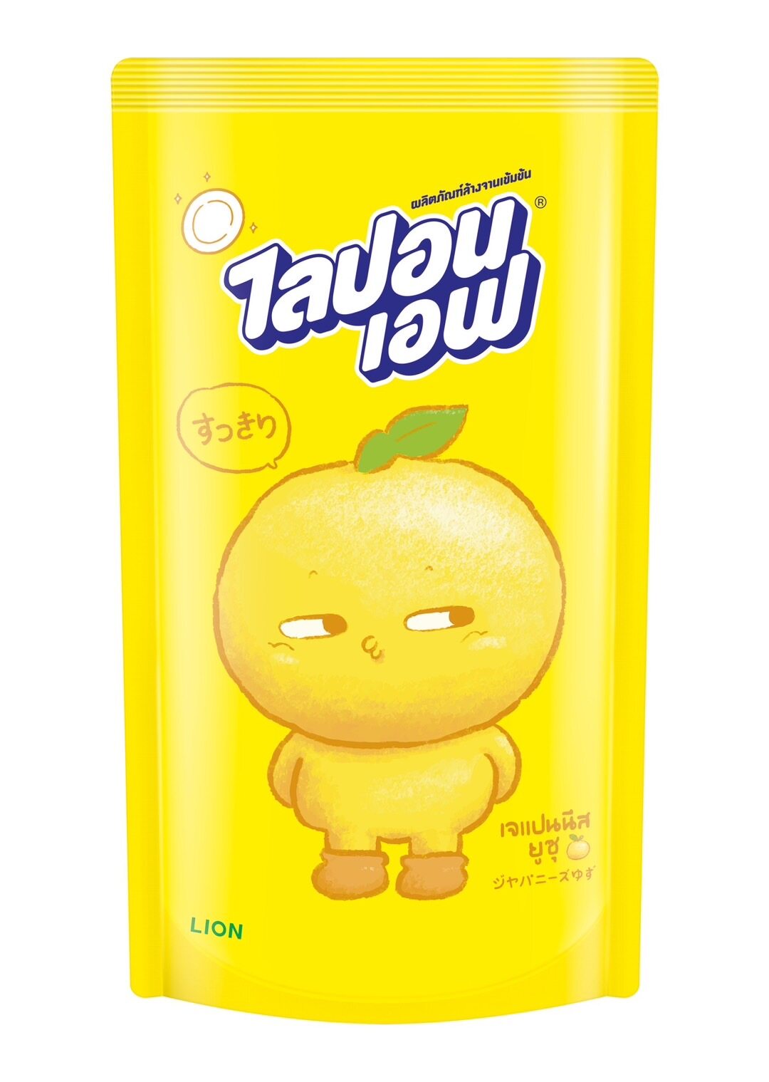 น้ำยาล้างจาน ไลปอนเอฟ เจแปนนีส ยูสุ ถุง เหลือง 500 มล.