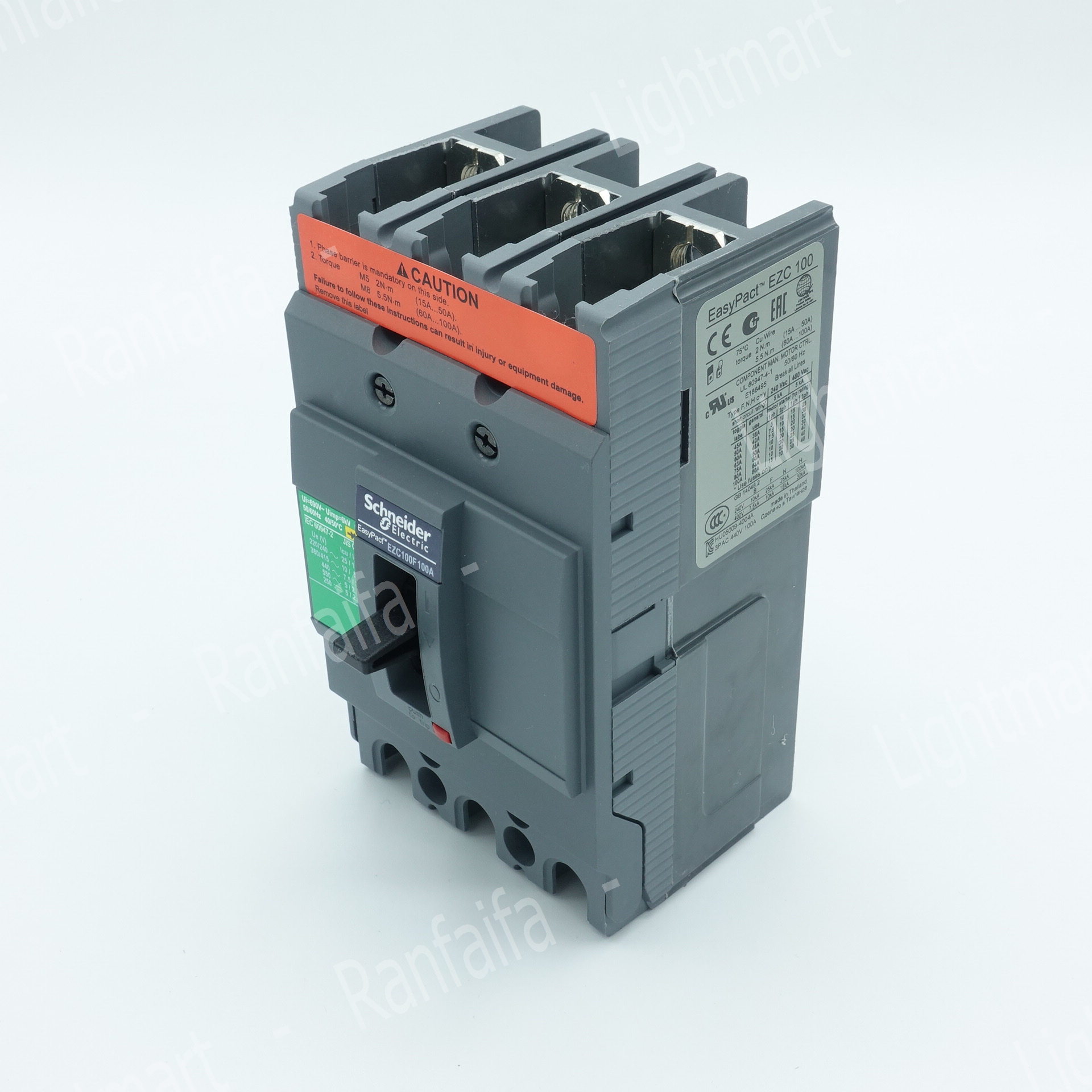 เมนเบรกเกอร์ 3P EZC100F (10kA) Schneider