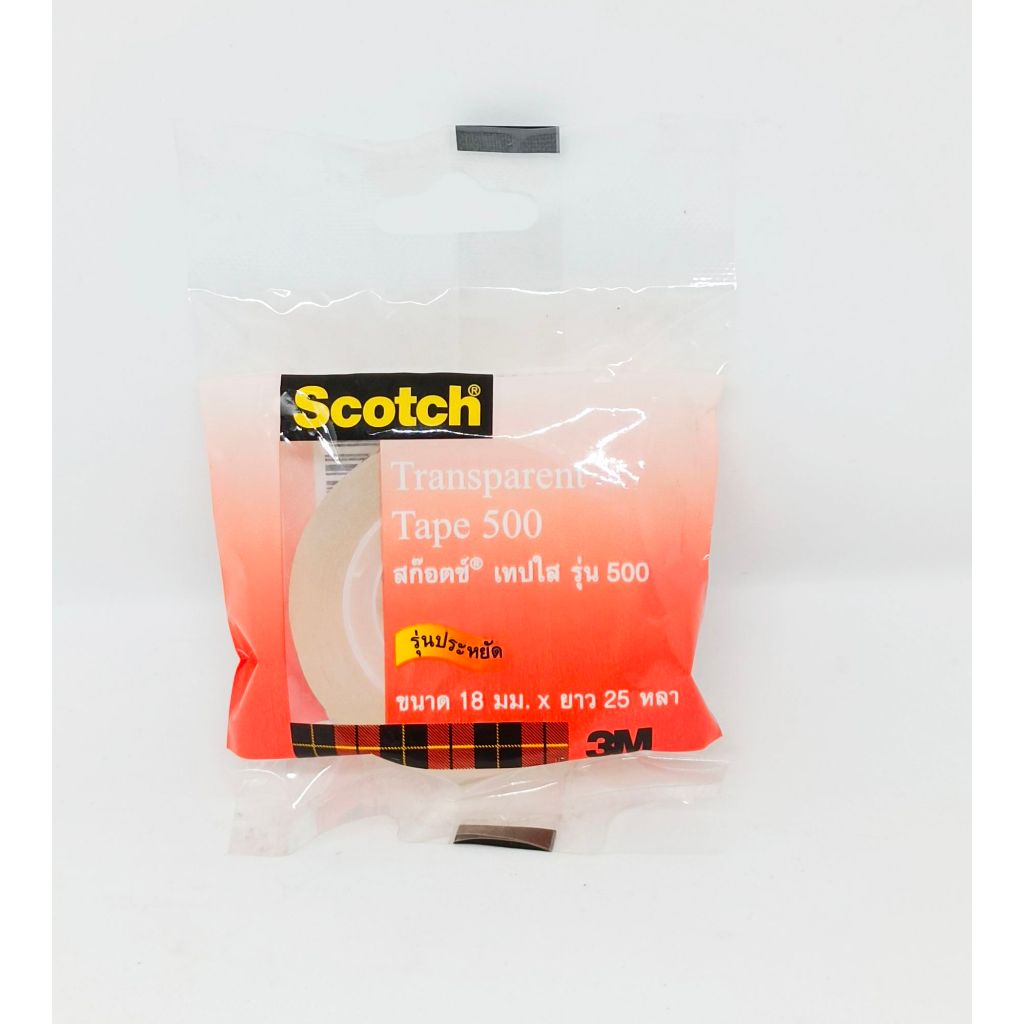 สก๊อตซ์ เทปใส รุ่น 500 ขนาด18 มม.ยาว 25 หลา clear scotch tape